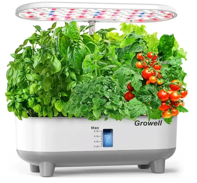 Hydroponics Growing System Kit, 16 Pods Indoor Garden with 28W Full Spectrum LED Grow Light, Auto Timer, 3 Smart Light Modes, 8L Large Herb Garden, Ideal Gardening Gift for Women, Men